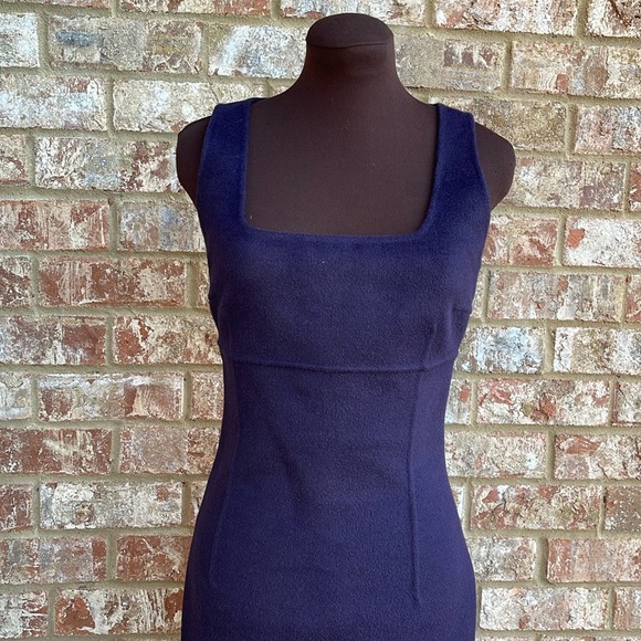 Michael Kors Collection Made In Italy Wool Sleeveless Sheath Purple Dress Sz. 10 - Picture 3 of 6
